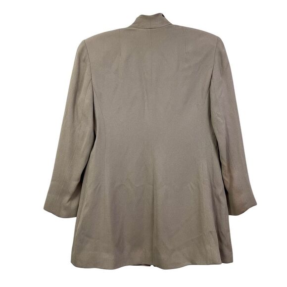 VTG Anne Klein II‎ Womens Blazer 3 Button Front Slit Pockets Lined Taupe Size 6 - Picture 4 of 5